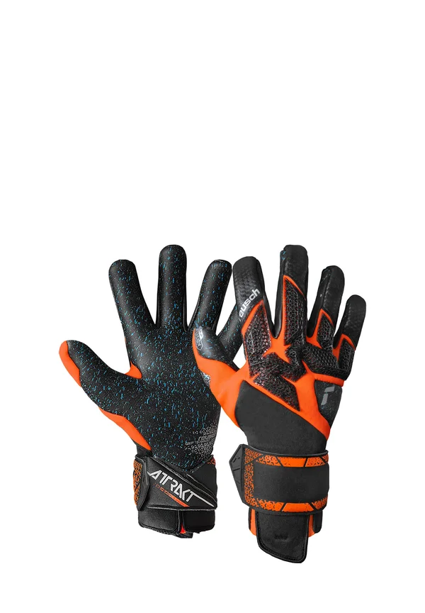 ATTRAKT FUSION CARBON - Torwarthandschuh - black shocking orange