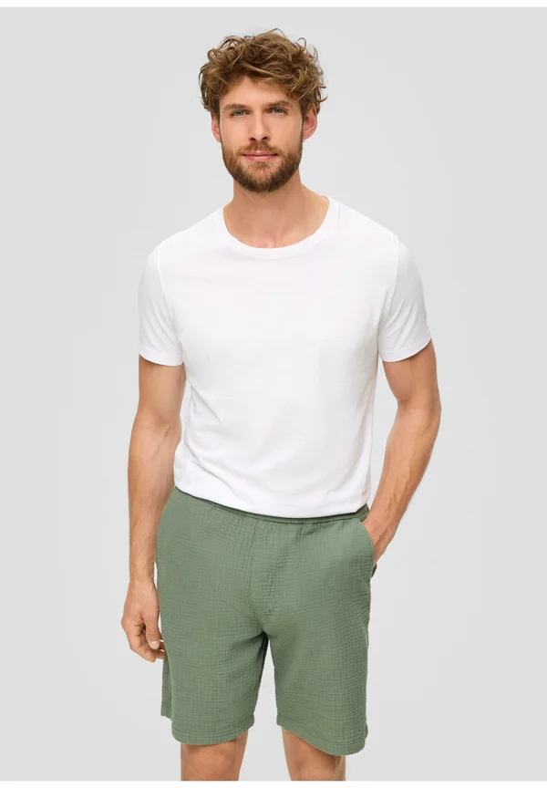 AUS BAUMWOLLE IM RELAXED FIT - Shorts - tannengrün