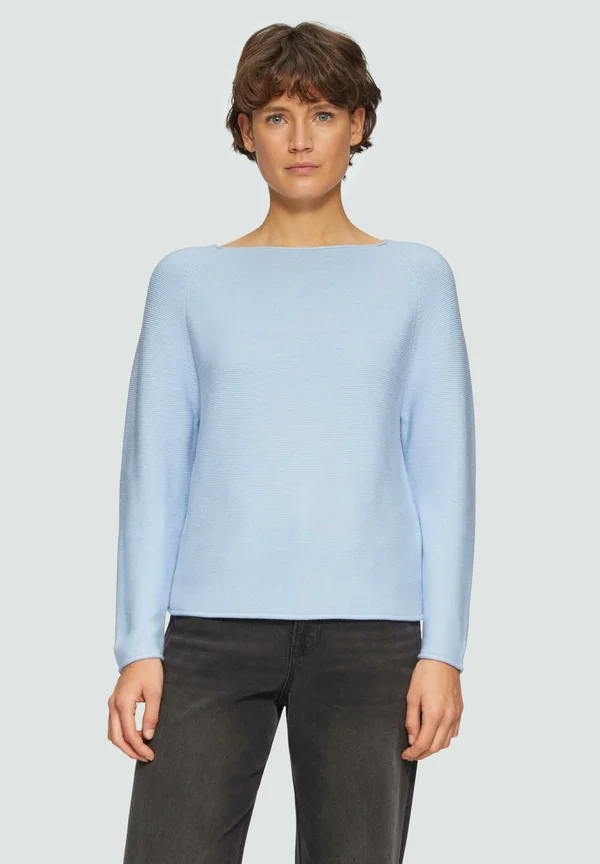 AUS MIT U-BOOT-AUSSCHNITT - Strickpullover - hellblau