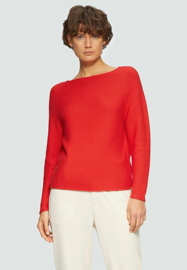 AUS MIT U-BOOT-AUSSCHNITT - Strickpullover - rot