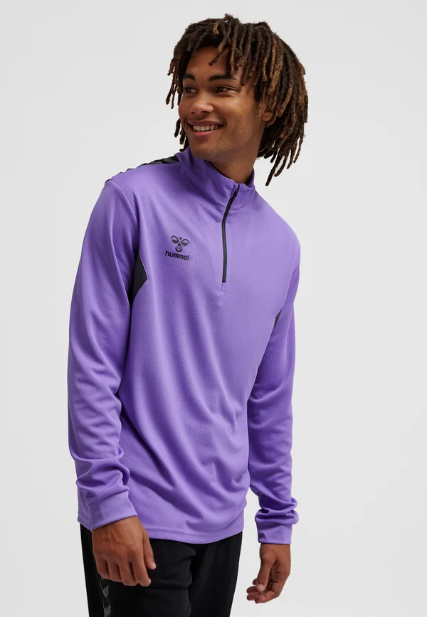 AUTHENTIC HALF-ZIP  - Langarmshirt - dahlia purple asphalt