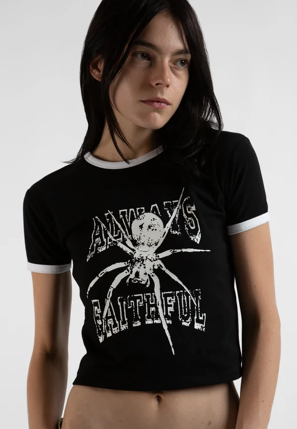 AUTHENTIC RINGER TEE - T-Shirt print - black