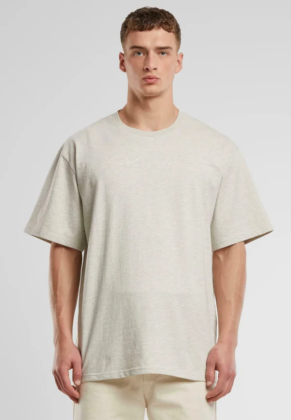 AUTOGRAPH HEAVY  BOXY MELANGE - T-Shirt print - beige
