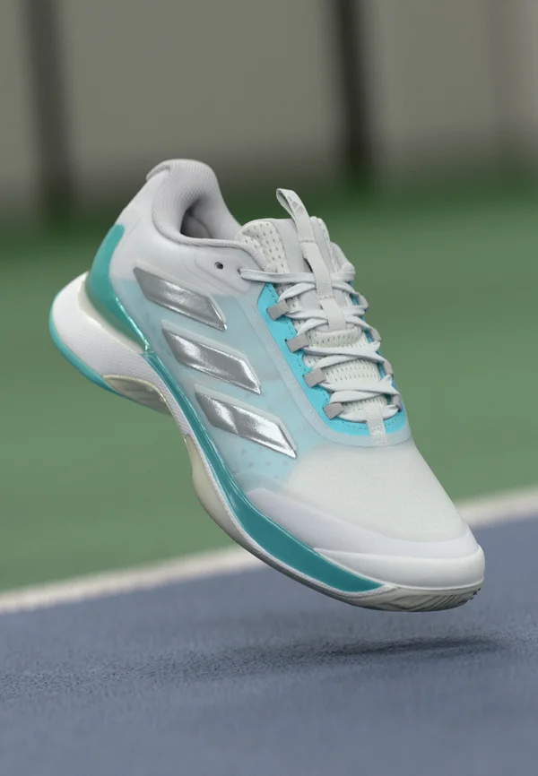 AVACOURT 2 - Multicourt Tennisschuh - footwear white/silver-coloured metallic/flash aqua