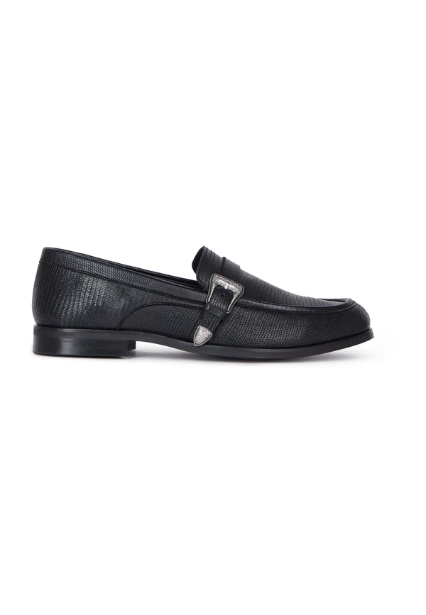 AVEC BOUCLE WESTERN  - Mokassin - black