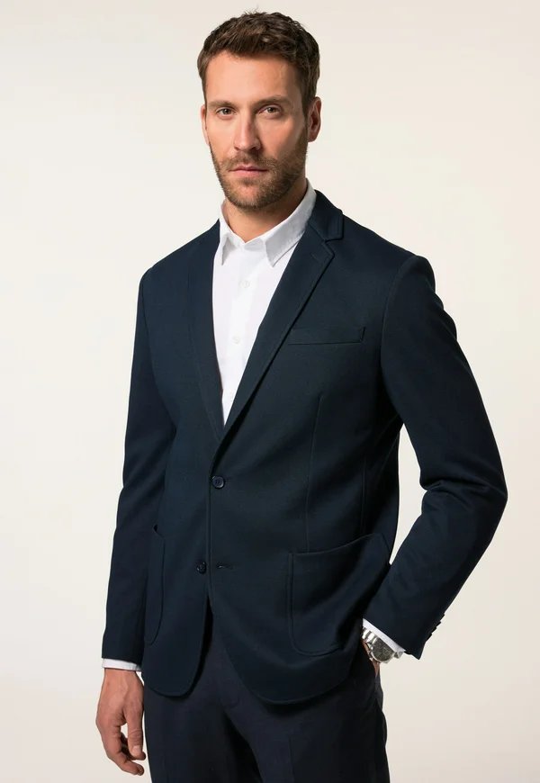 AVEC COL À REVERS, SEMI-DOUBLURE LÉGÈRE - Sakko - navy blue