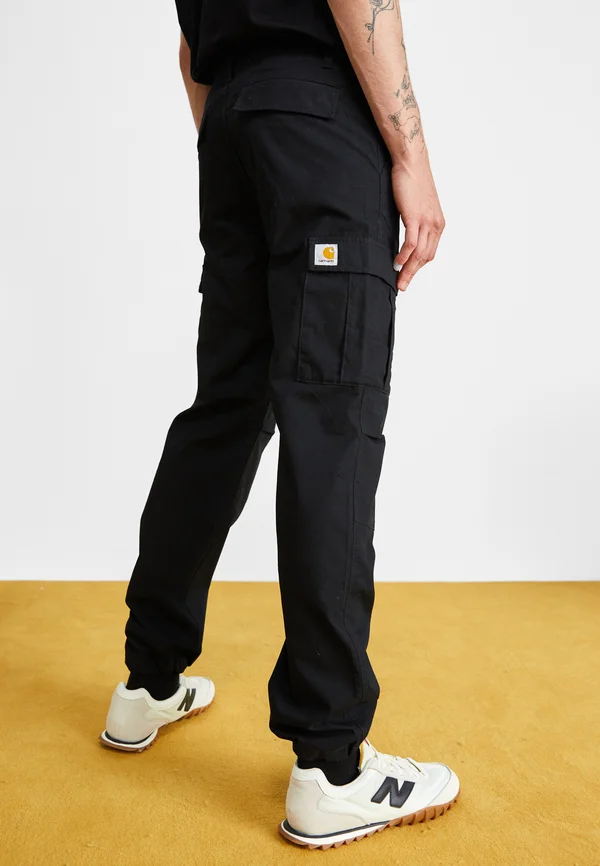 AVIATION PANT - Cargohose - black rinsed