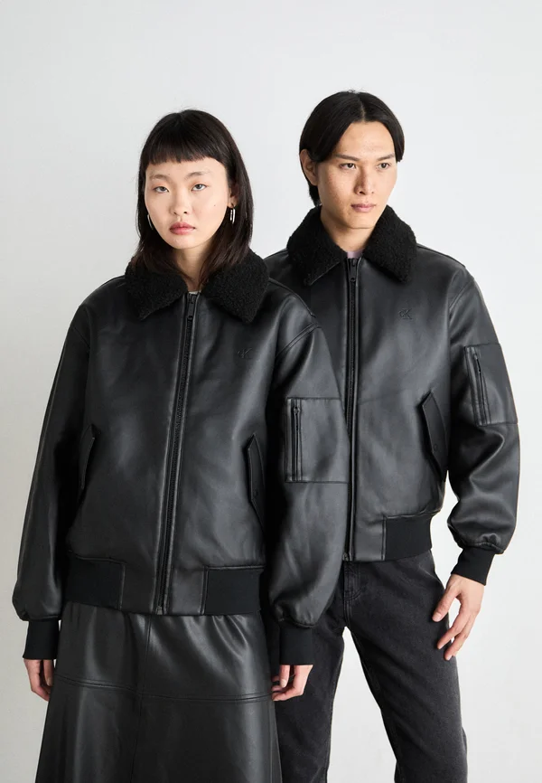 AVIATOR UNISEX - Kunstlederjacke - black