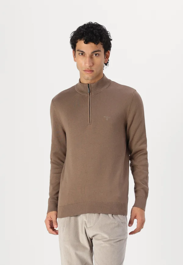 AVOCH HALF ZIP - Strickpullover - fossil