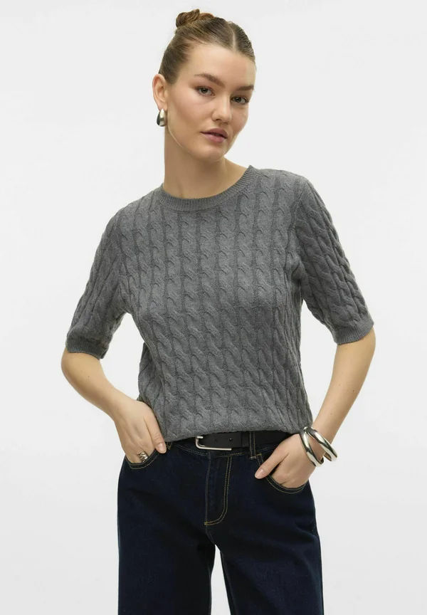 AWLORELLA - Strickpullover - medium grey melange