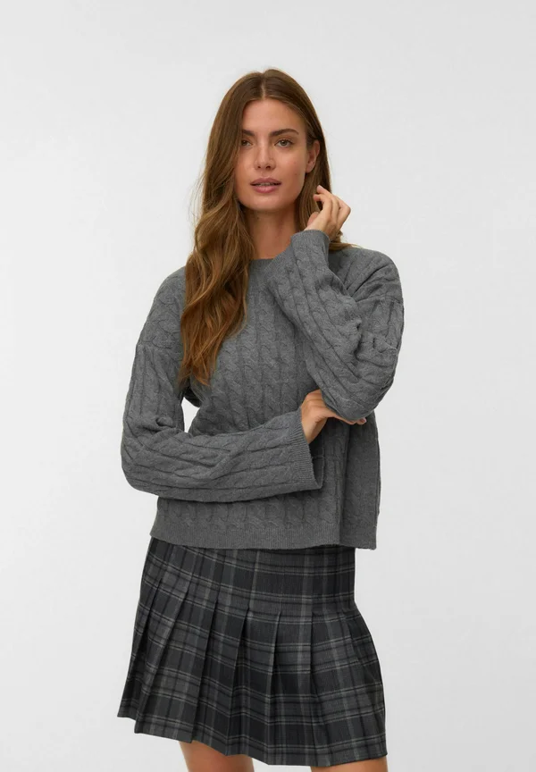 AWLORELLA - Strickpullover - medium grey melange
