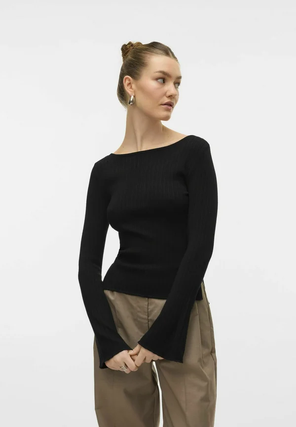 AWSINKA - Strickpullover - black