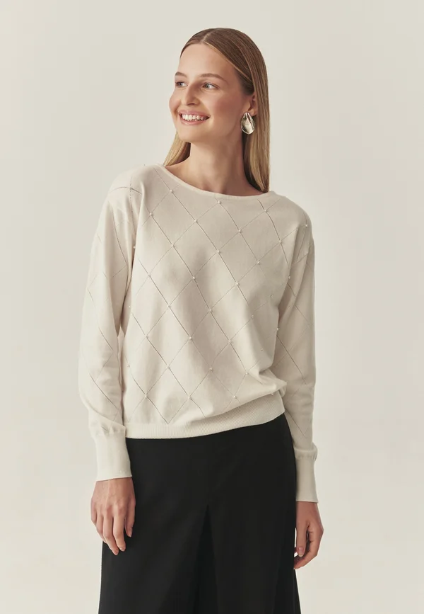 AZAKI - Strickpullover - cream white