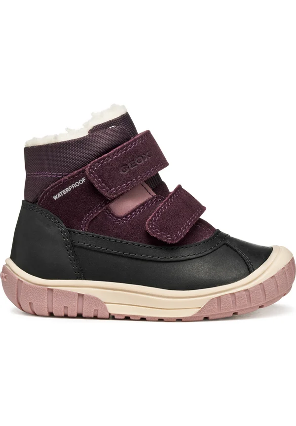 B OMAR WPF - Snowboot/Winterstiefel - black/dk purple