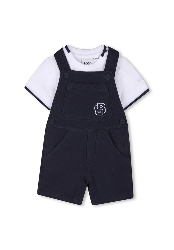BABY DUNGAREES GIFT BOX UNISEX SET - Geschenk zur Geburt - bleu cargo