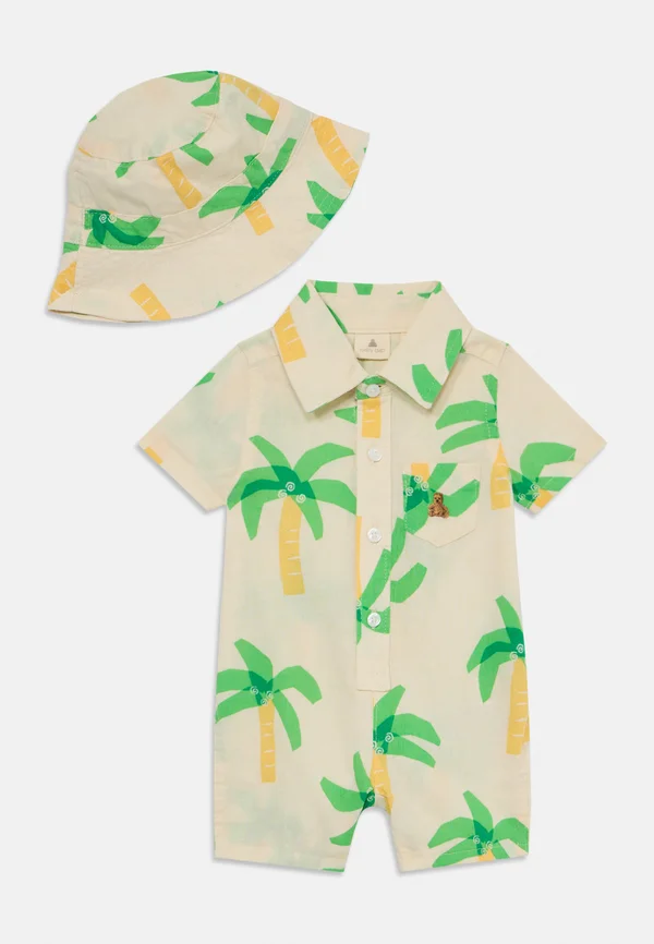 BABY ROMPER TWO-PIECE OUTFIT SET - Hut - beige/multicoloured