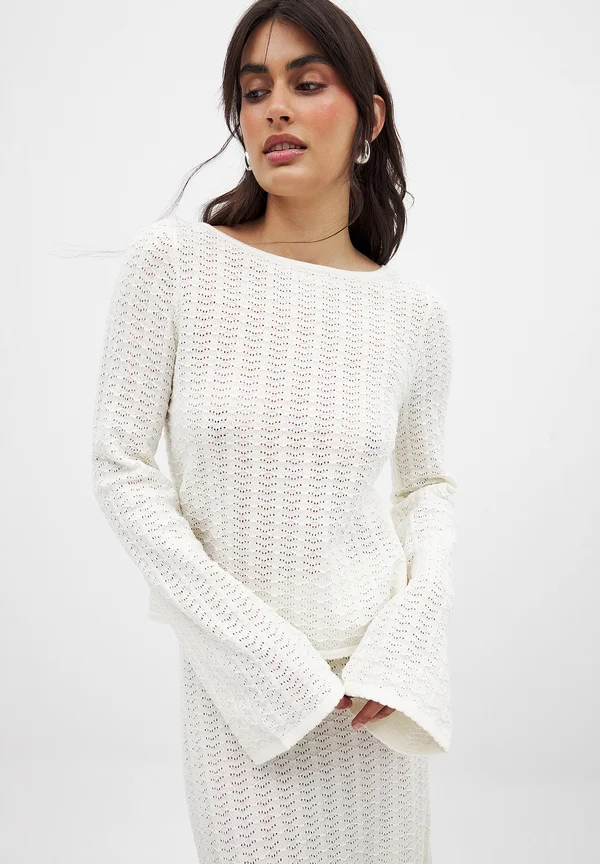 BACK DETAIL - Strickjacke - white
