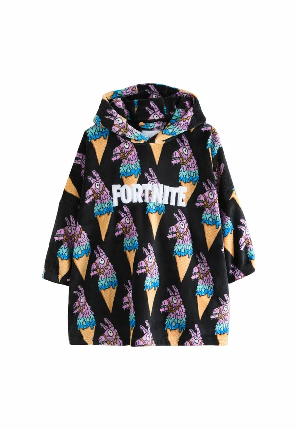 Bademantel - black/blue fortnite