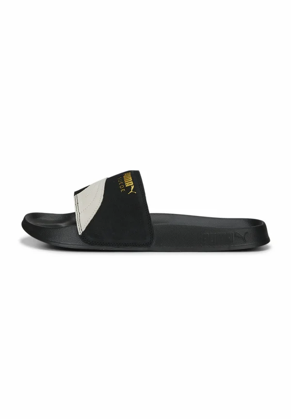 Badesandale - black white metallic gold