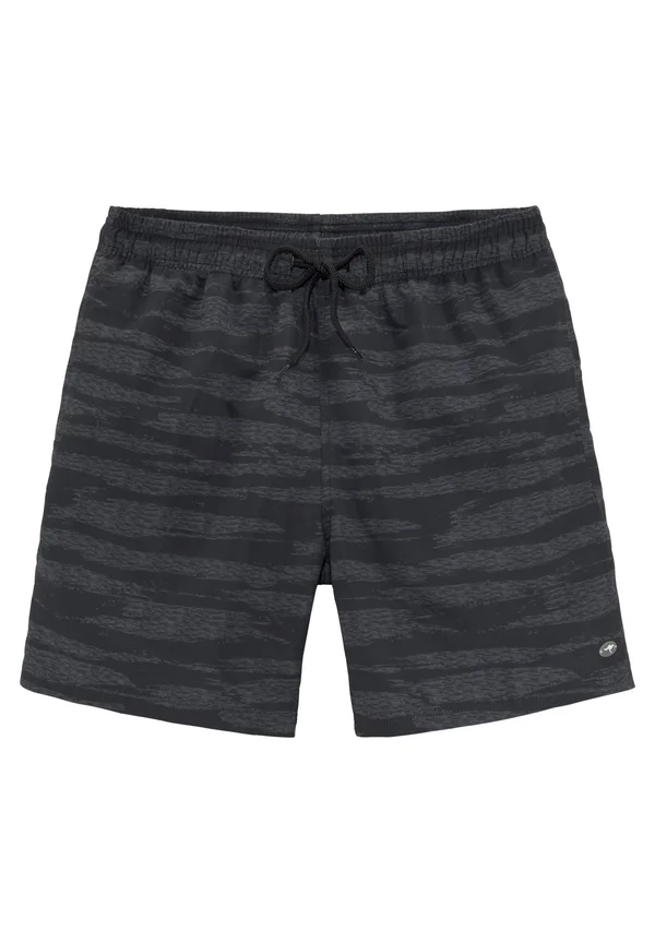 Badeshorts - schwarz bedruckt