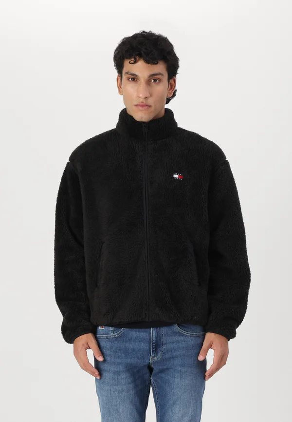 BADGE FLUFFY - Fleecejacke - black