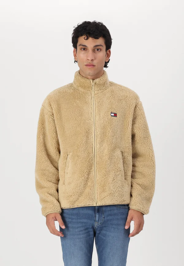 BADGE FLUFFY - Fleecejacke - relic tan