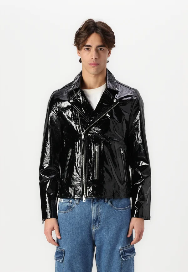 BADWAN BIKER - Lederjacke - black