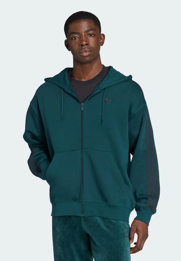 BAGGY HOODIE - Sweatjacke - aurora ivy/black