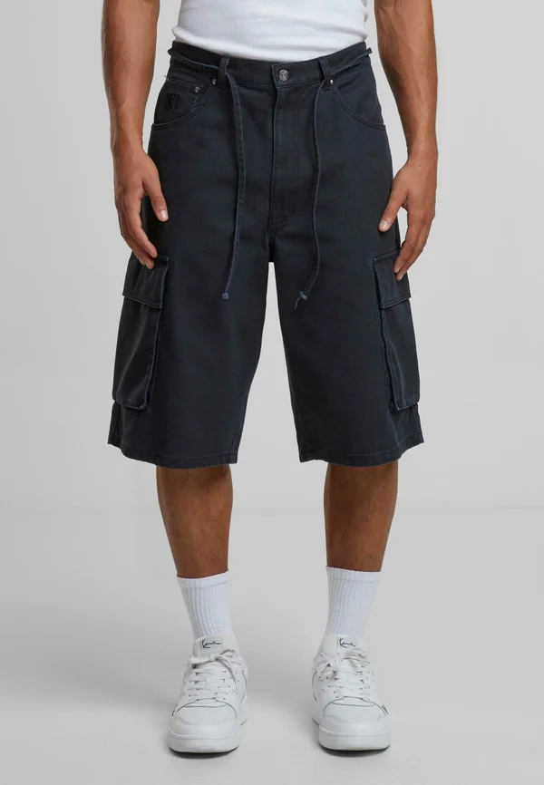 BAGGY - Jeans Shorts - black