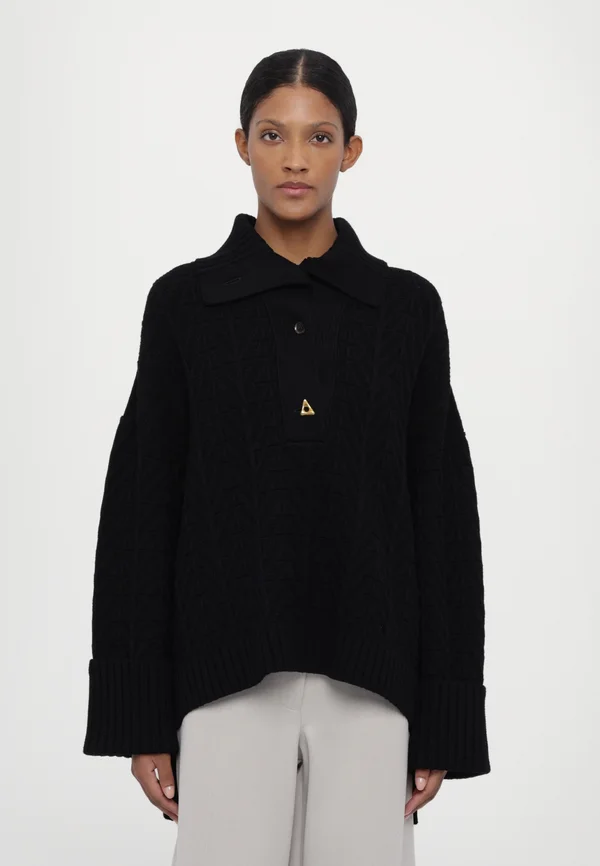 BAKER SWEATER - Strickpullover - black