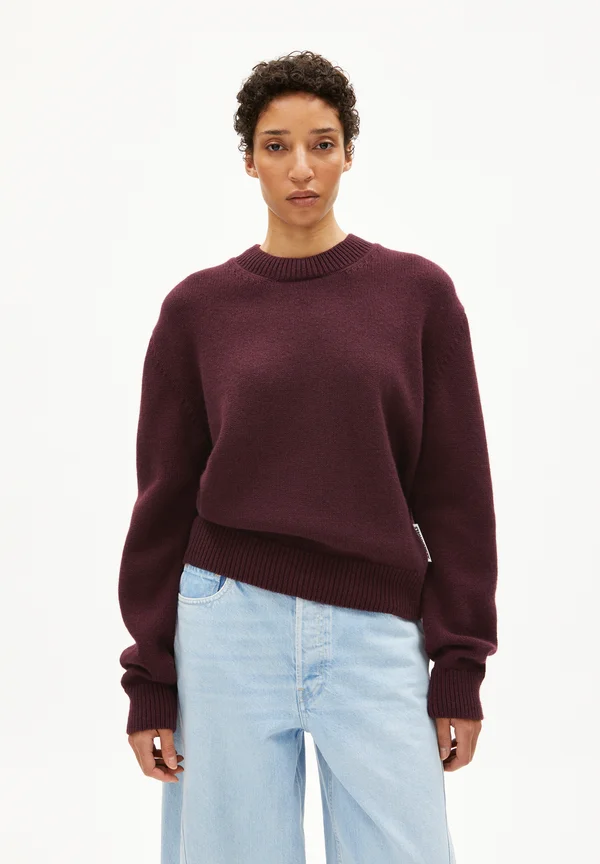 BALBAA - Strickpullover - dark cranberry