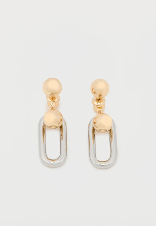BALL LINK DROP - Ohrringe - silver-coloured/gold-coloured