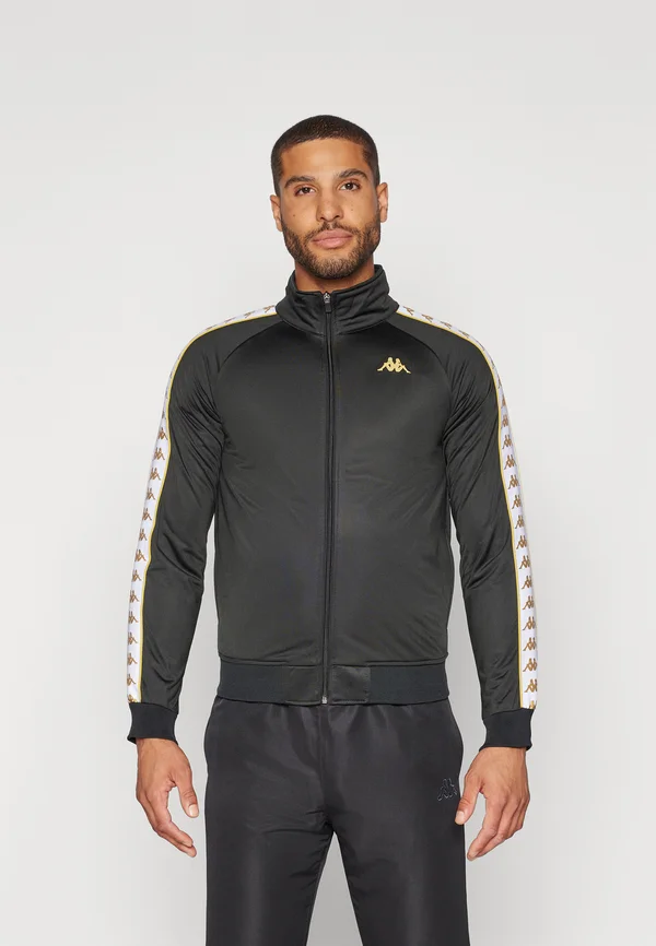BANDA ANNISTON SLIM - Trainingsjacke - black/yellow gold rich/white