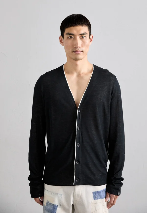 BANKS DOUBLE FACED CARDIGAN - Strickjacke - black