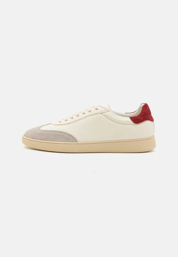 BANNER - Sneaker low - white bianco/oatmeal/maroon