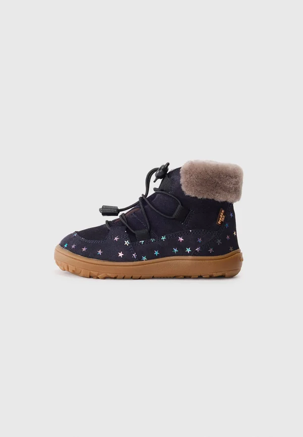 BAREFOOT UP - Schnürstiefelette - dark blue/silver-coloured