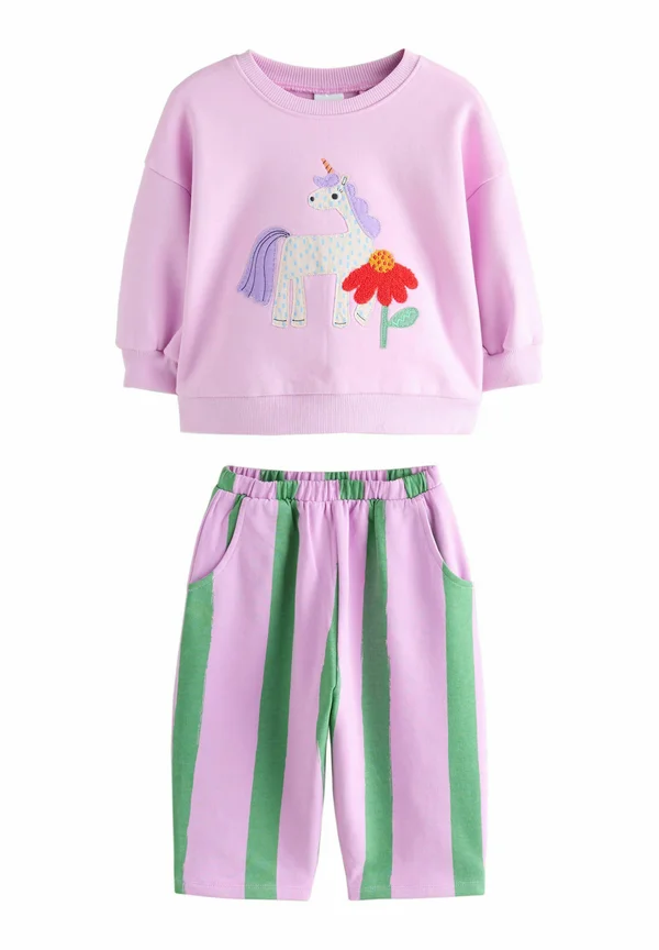 BARREL JOGGERS SET - Trainingsanzug - pink stripe unicorn