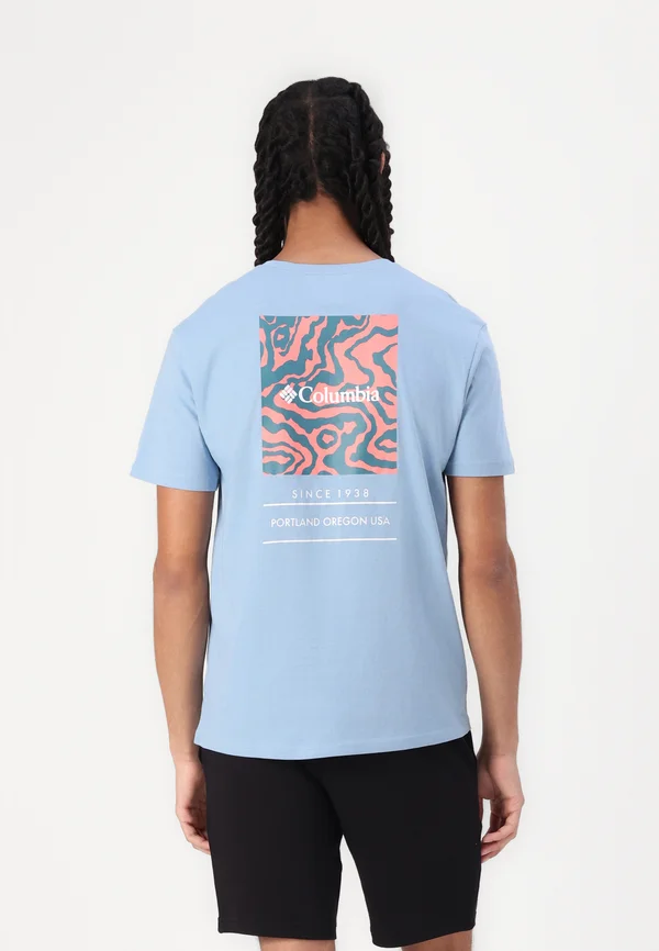 BARTON SPRINGS GRAPHIC TEE  - T-Shirt print - ripple blue