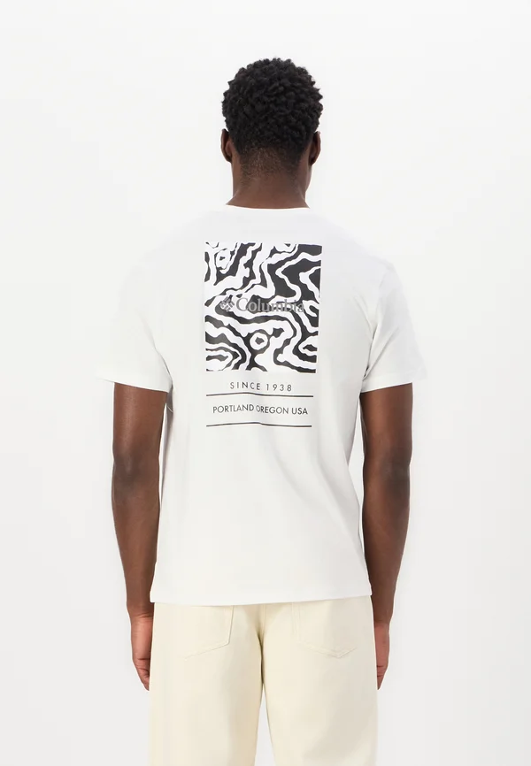 BARTON SPRINGS GRAPHIC TEE  - T-Shirt print - white\ripple blue