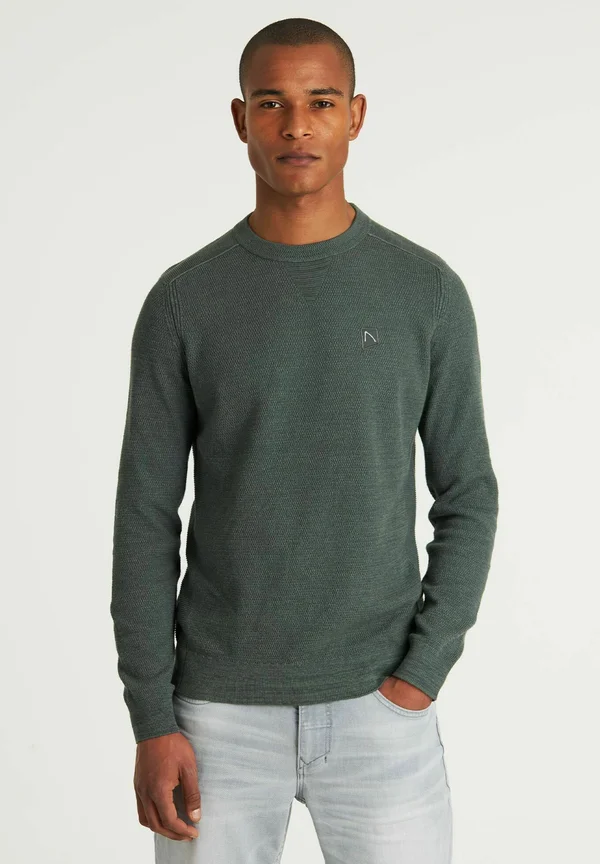 BASAL MIXED - Strickpullover - dark green