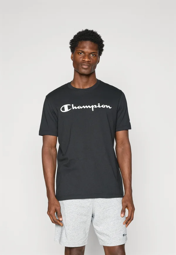 BASCIS CREWNECK LARGE LOGO - T-Shirt print - black