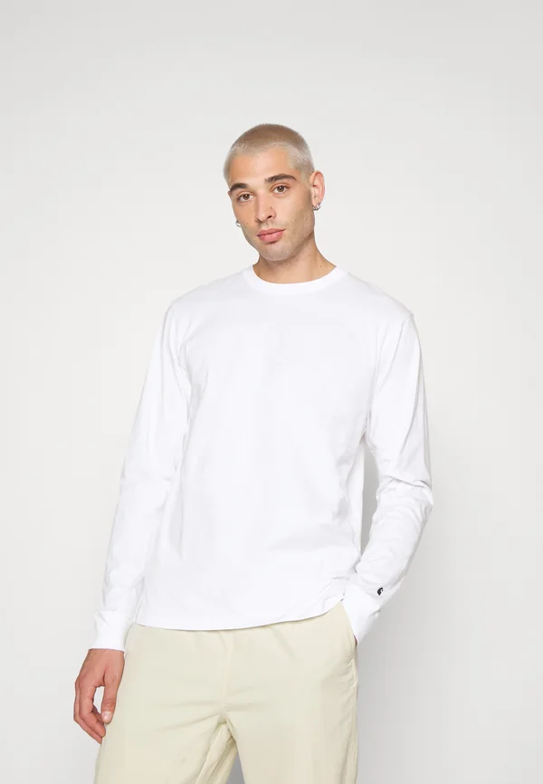 BASE - Langarmshirt - white/black