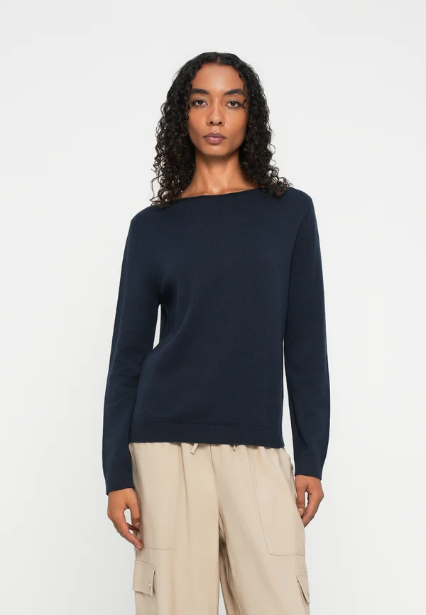 BASIC BOAT NECK - Strickpullover - sky captain blue