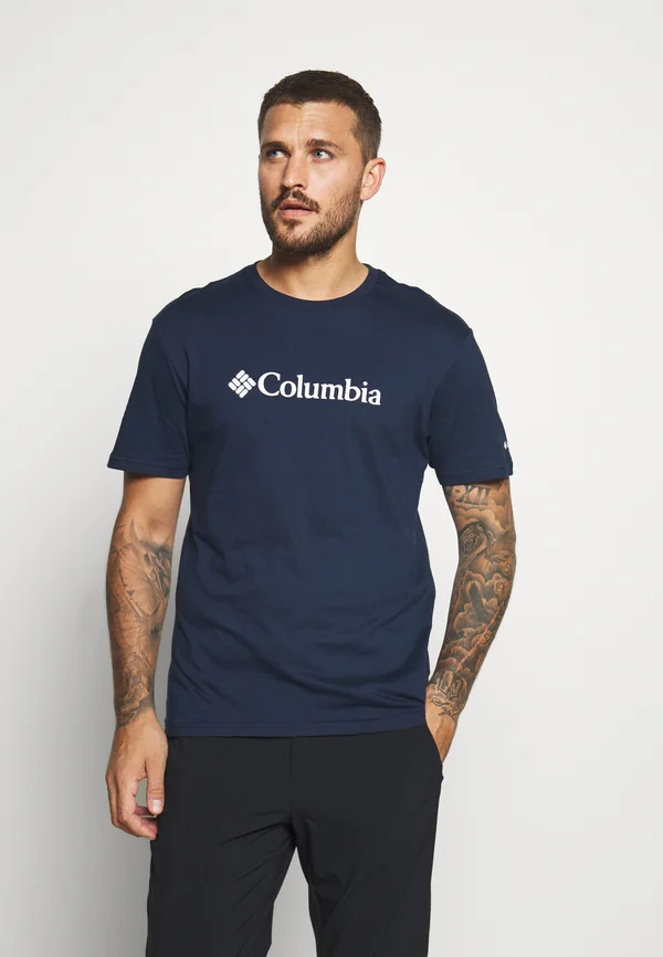 BASIC LOGO™ SHORT SLEEVE - T-Shirt print - collegiate navy/white