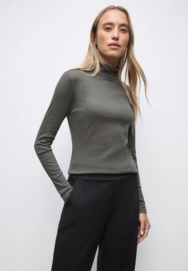 BASIC ROLLKRAGEN - Strickpullover - grau