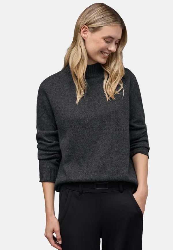 BASIC TURTLENECK - Strickpullover - grau