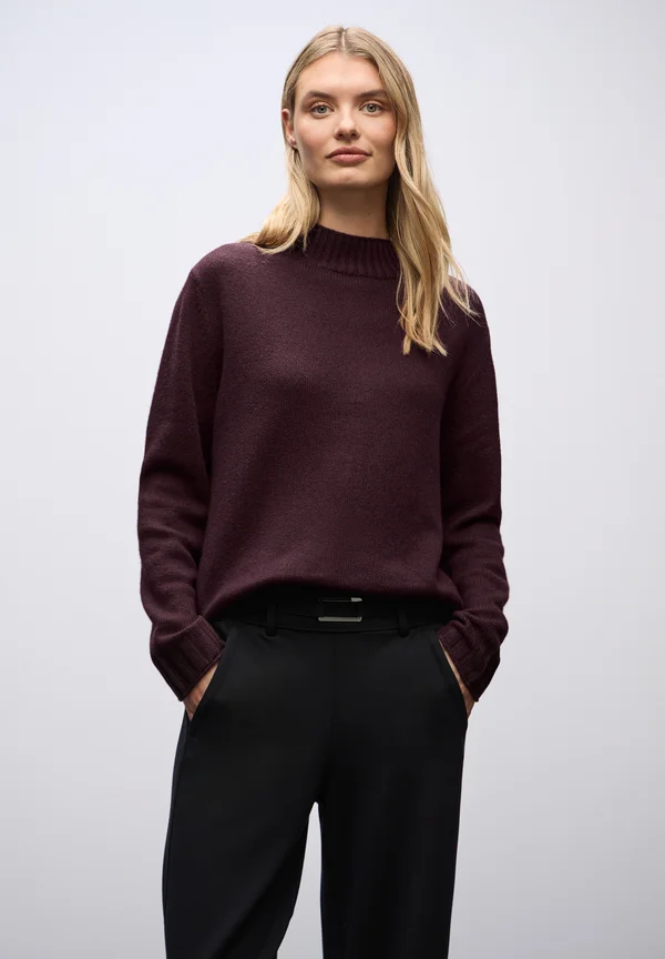 BASIC TURTLENECK - Strickpullover - rot