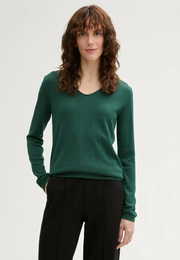 BASIC V-NECK - Strickpullover - explorer green