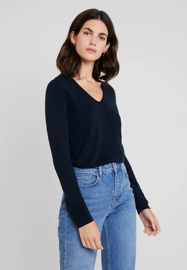 BASIC V-NECK - Strickpullover - sky captain blue