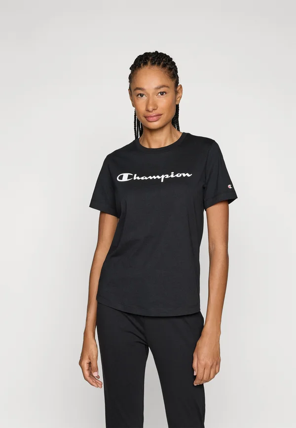 BASICS CREWNECK LARGE LOGO - T-Shirt print - black